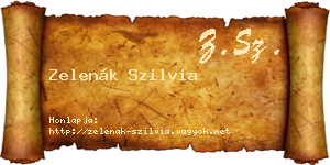 Zelenák Szilvia névjegykártya
